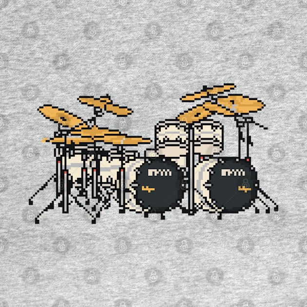 Pixel Silver Zombie Drums by gkillerb